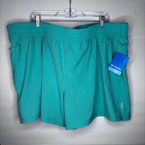 Columbia Women's 3X Court Shorts Activewear Athletic Regular‎ Fit Green